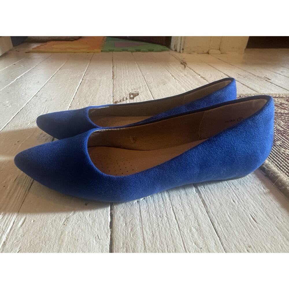 Dream Paris Dreamy Blue Flats Women's Size 7 Slip On Shoes Casual Comfort